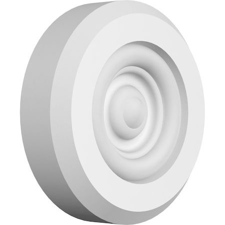 Ekena Millwork Standard Grayson Bullseye Rosette with Beveled Edge, 4"W x 4"H x 1"P ROSP040X040X100GRY03